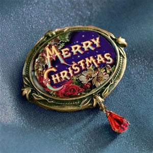 Merry Christmas Pin P340 - Sweet Romance Wholesale
