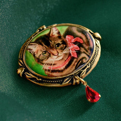Christmas Kitty Pin P341 - Sweet Romance Wholesale