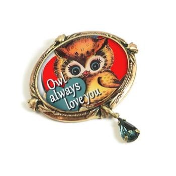 Owl Always Love You' Valentine Pin P343 - Sweet Romance Wholesale
