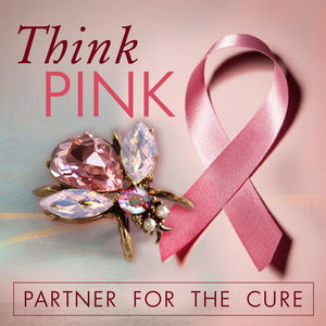 Think Pink Breast Cancer Awareness Pink Bee Pin - Sweet Romance Wholesale