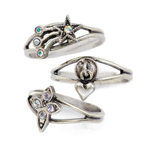 Load image into Gallery viewer, Set of 3 Adjustable Finger Ring or Toe Rings R1106 - Sweet Romance Wholesale