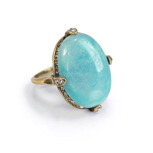 Amazonite Gemstone Ring R131 - Sweet Romance Wholesale
