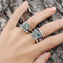 Load image into Gallery viewer, Set of 5 Italian Renaissance Stacking Rings - Sweet Romance Wholesale