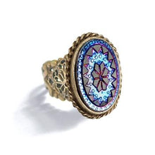 Load image into Gallery viewer, Iridescent Vintage Glass Ring - Sweet Romance Wholesale