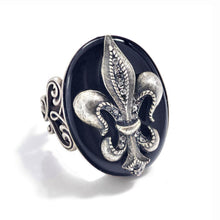 Load image into Gallery viewer, Fleur de Lis Old Paris Ring R533 - Sweet Romance Wholesale
