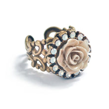 Load image into Gallery viewer, Ivory Carved Rose Ring - Sweet Romance Wholesale
