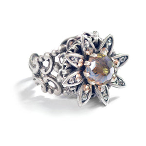 Silver Wild Flower Daisy Ring - Sweet Romance Wholesale