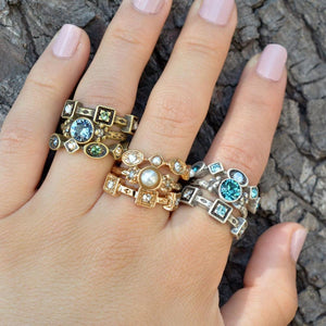 Set of 3 Stack Rings - Inspirational Crystal Rings Set R562 - Sweet Romance Wholesale