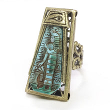 Load image into Gallery viewer, Blue Goddess Vintage Egyptian Ring R568 - Sweet Romance Wholesale