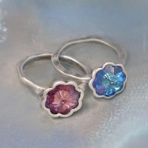 Vintage Crystal Flower Ring - Sweet Romance Wholesale