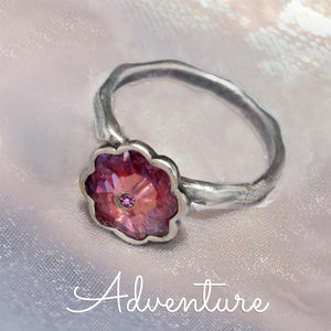 Vintage Crystal Flower Ring - Sweet Romance Wholesale