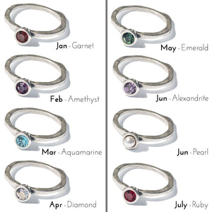 Swarovski Crystal Solitaire Birthstone Stacking Rings - Sweet Romance Wholesale