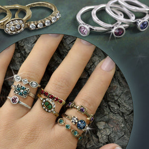Stackable July Birthstone Ring - Ruby Red - Sweet Romance Wholesale