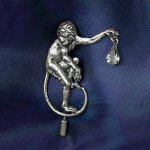 Load image into Gallery viewer, Monkey with Crystal Pin P679 - Sweet Romance Wholesale